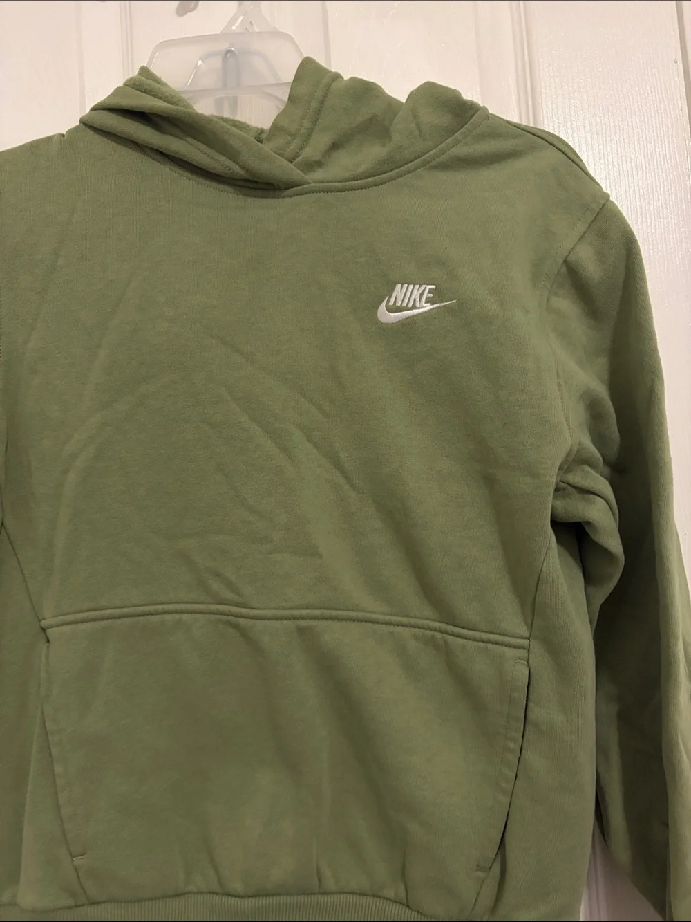 Nike Olive Hooded Pullover with White Logo